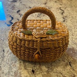 Small Tan Wicker Purse